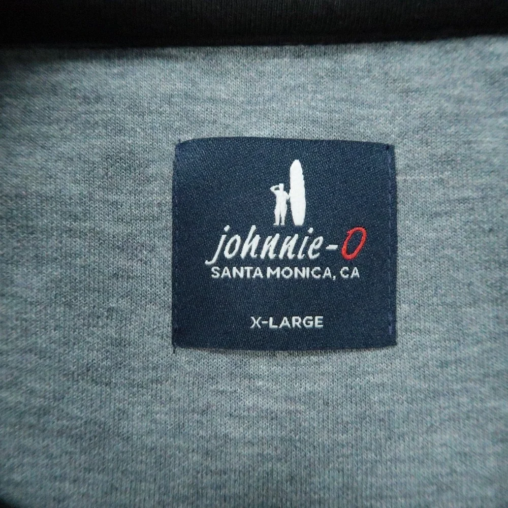 johnnie O Sweater Mens XL Black Sully Quarter Zip Pullover GMC Athletic